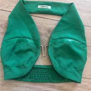 Maniere De Voir Emerald Green Halter Top